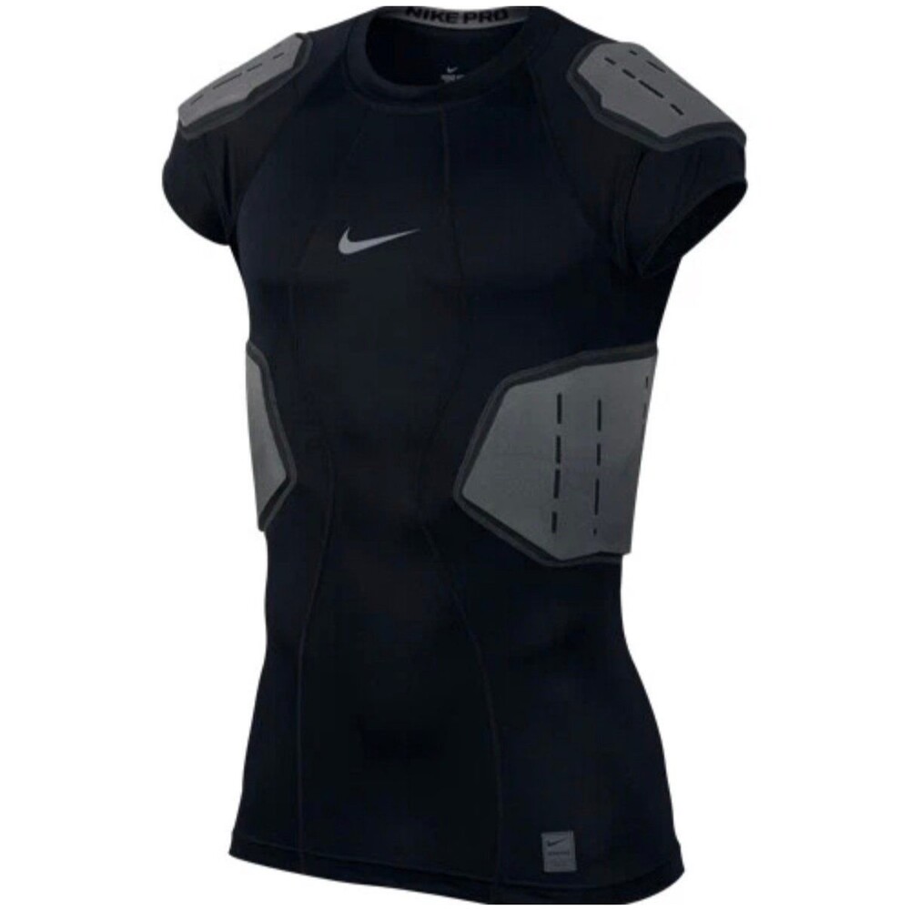 Nike Pro HyperStrong Football Padded Compression Shirt Men’s M Black Impact Prot